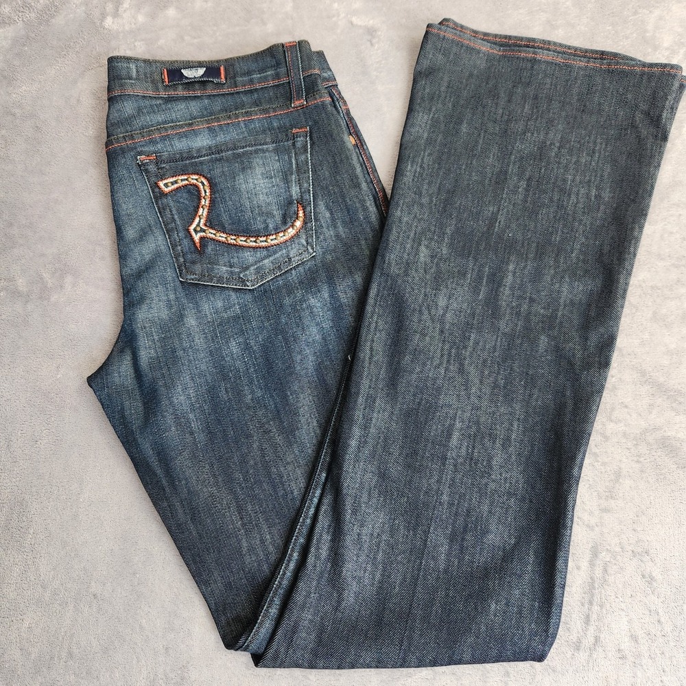 New Womens ROCK REPUBLIC KASANDRA Boot Embellished STUD Pockets Stretch Jeans 32